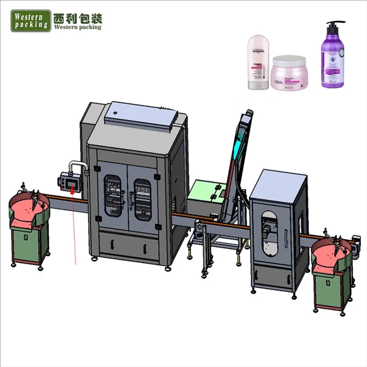 Automatic liquid bottle filling and capping machine