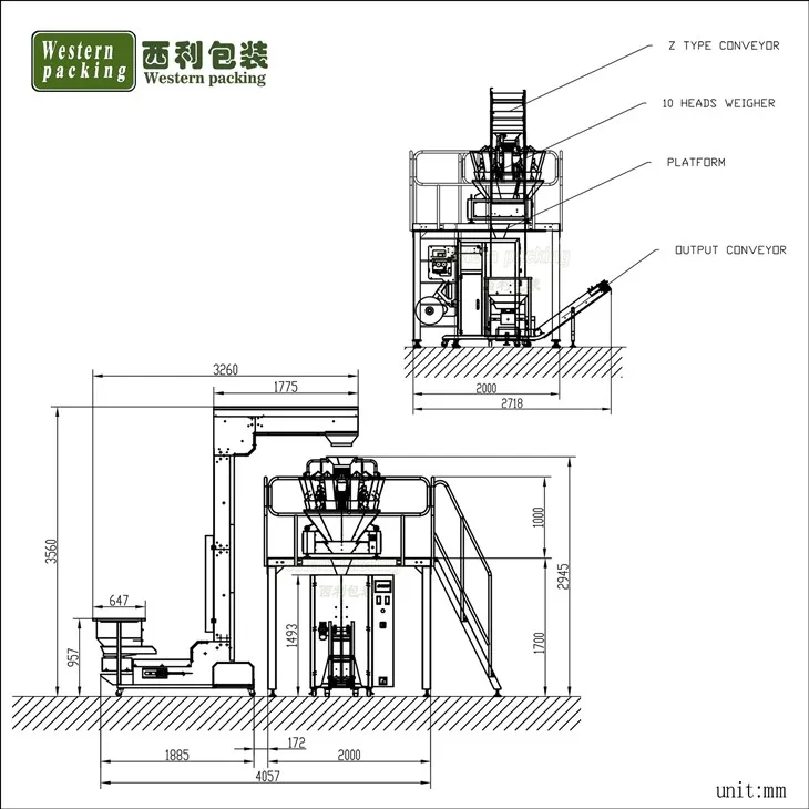 potato chips packing machine