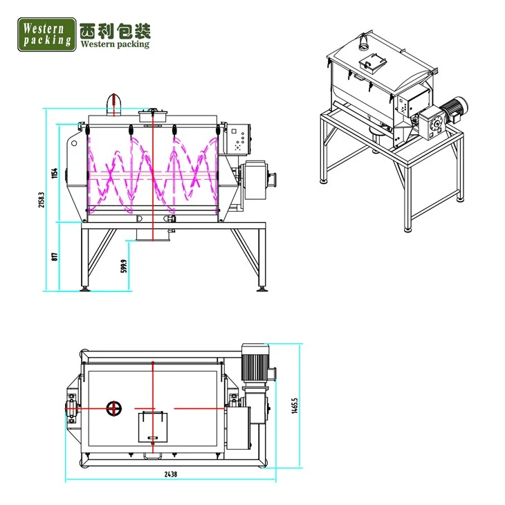 ribbon powder mixer