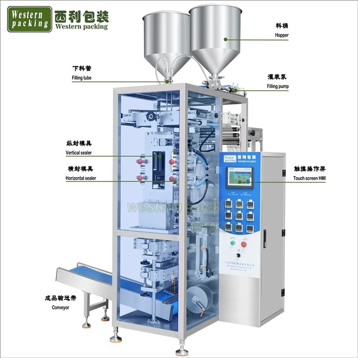 silicone lubricant sachet packing machine twin bags