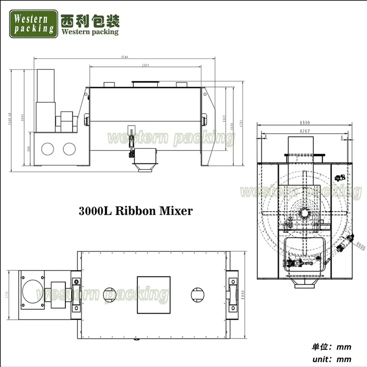 ribbon blender powder mixer lab