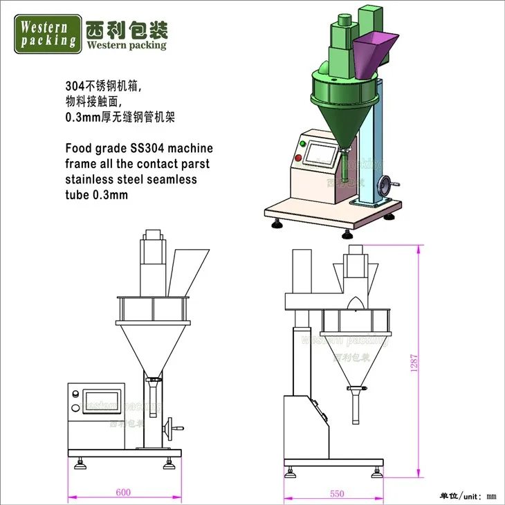 automatic auger powder filling machine